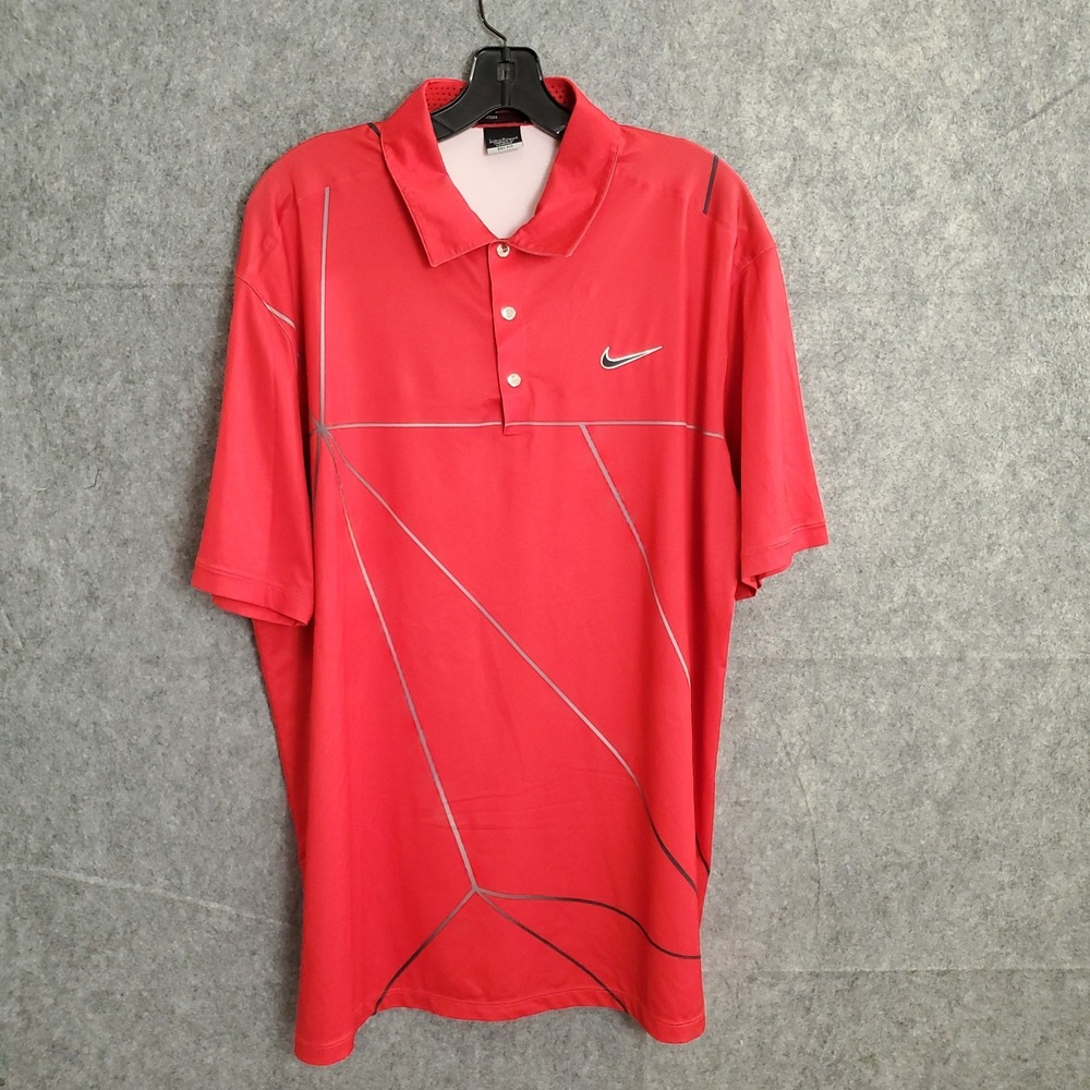 Nike Dri-Fit Tiger Woods Collection Polo‎ Mens L Golf Performance Shirt Stretch
